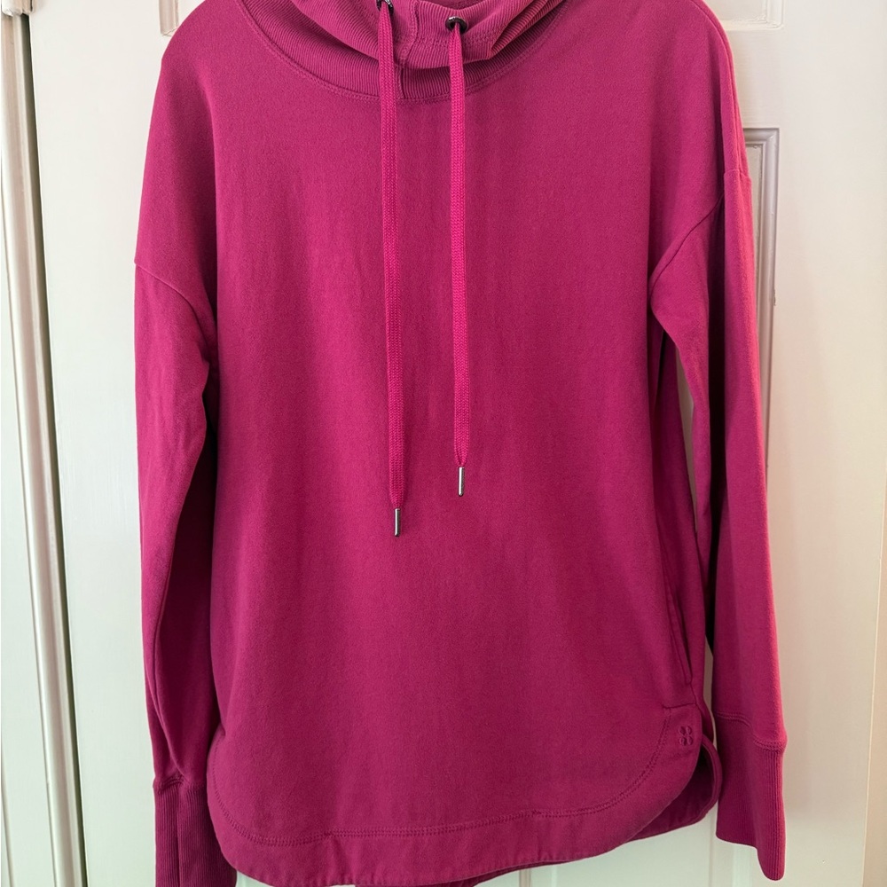 Never worn! Sweaty Betty Pink Escape Luxe Fleece Hoodie size small